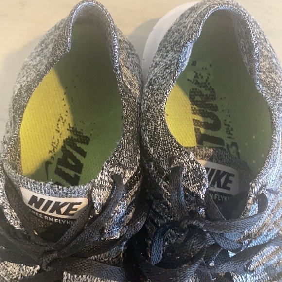 Nike Free RN Flyknit 831070-100 White Black - Picture 7 of 9